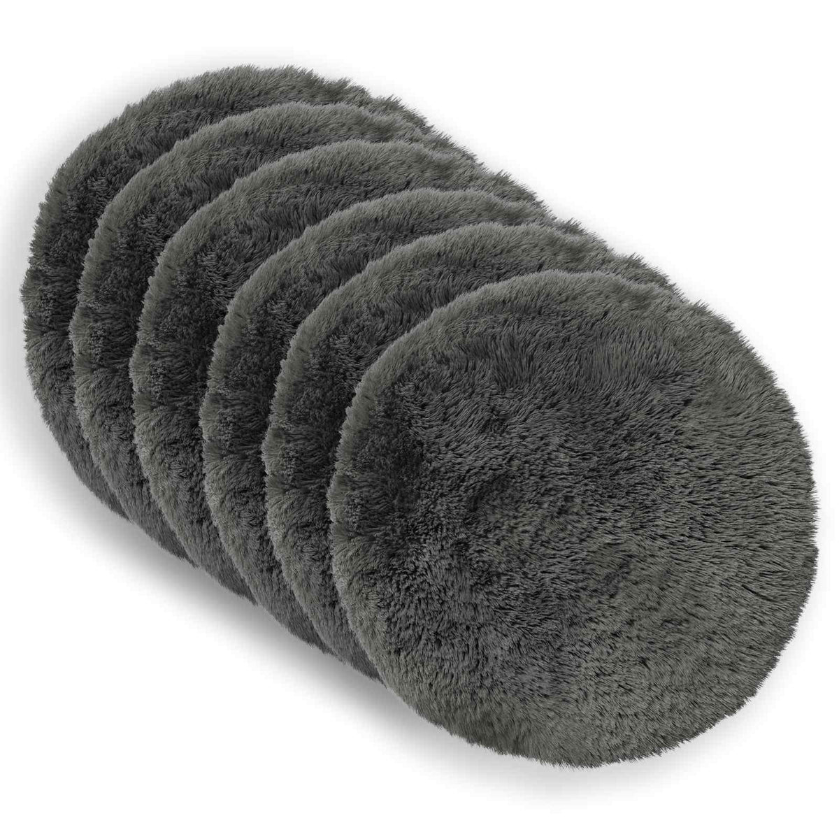 Presvlaka za jastuk 6 pcs HEERLEN Svjetlosiva Ø 30 cm PV flis