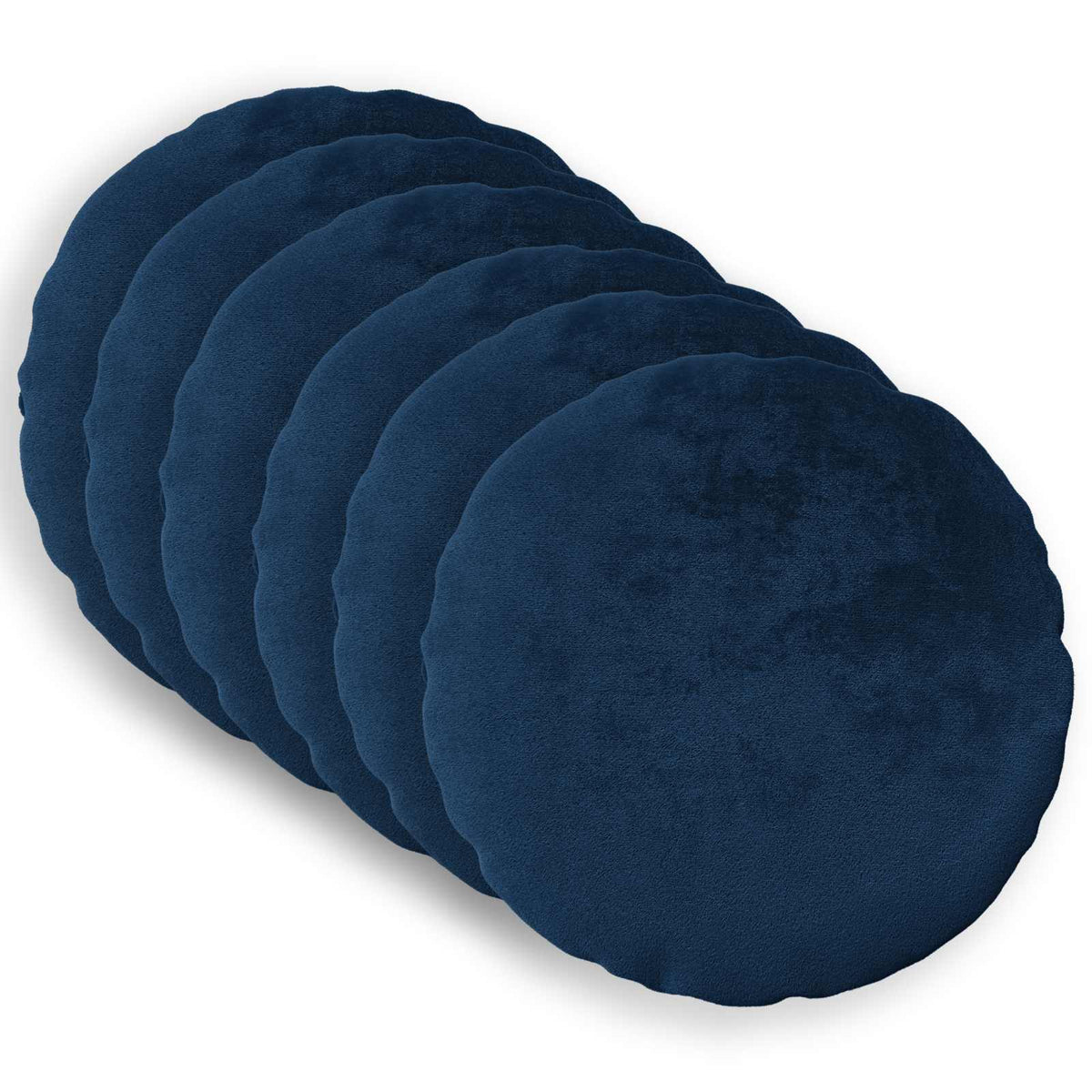 Presvlaka za jastuk 6 pcs HEERLEN Mornarsko plava Ø 30 cm