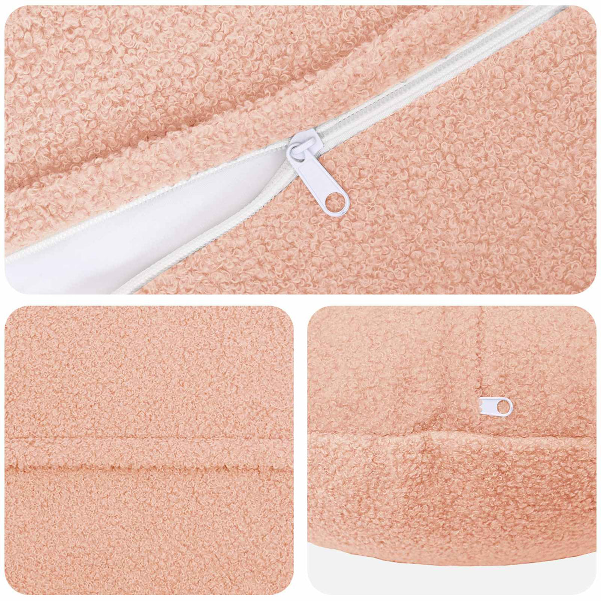 Presvlaka za jastuk 6 pcs HEERLEN Ružičasta Ø 40 cm Bouclé