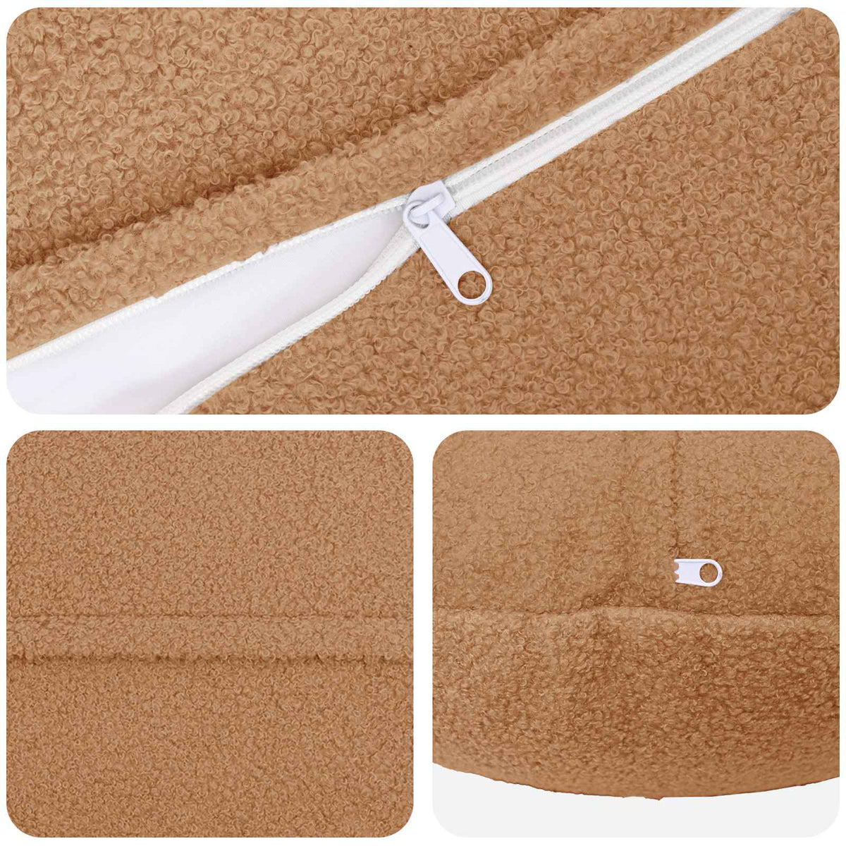 Presvlaka za jastuk 2 pcs HEERLEN Bež Ø 40 cm Bouclé