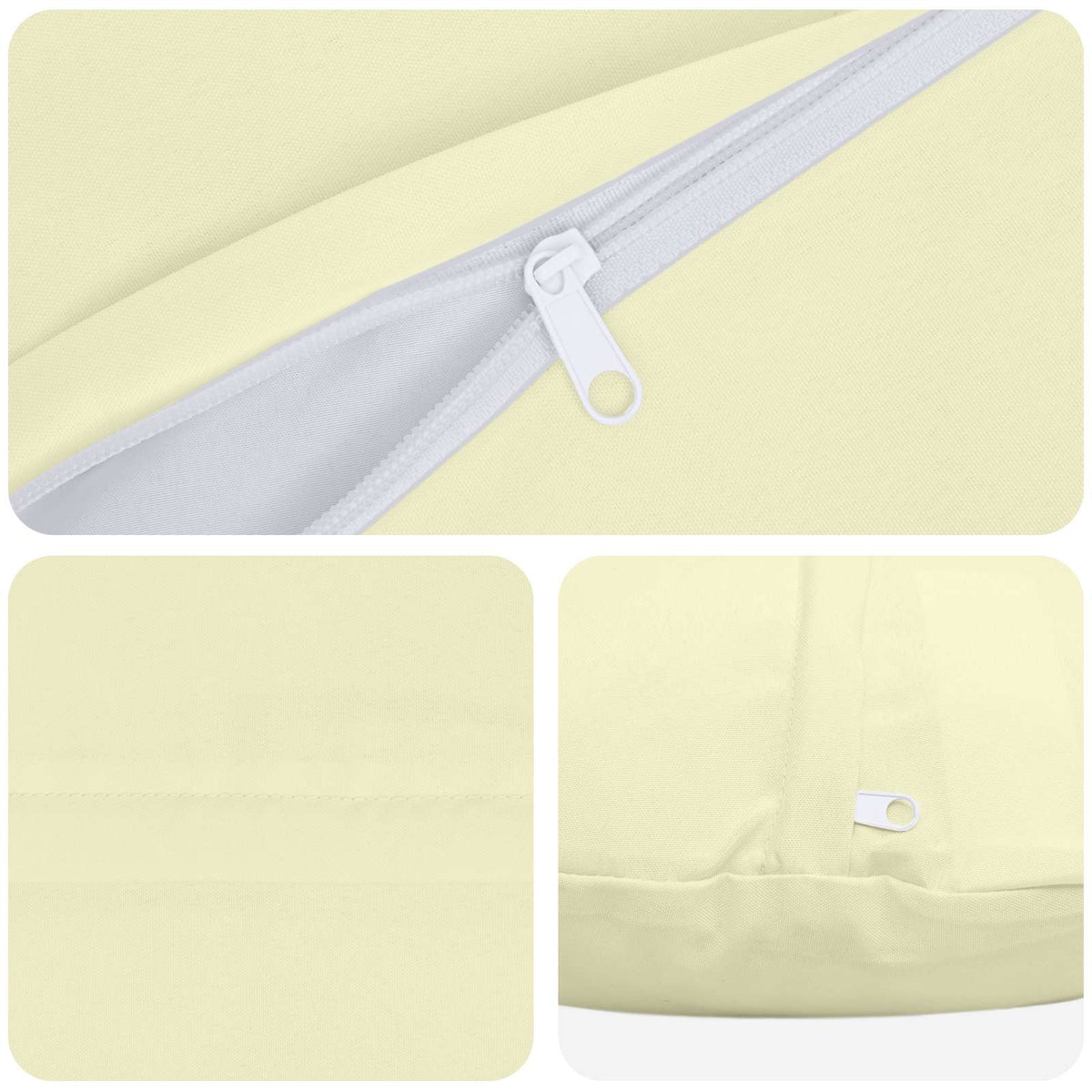Presvlaka za jastuk 2 pcs HEERLEN Krem Ø 40 cm Poliester