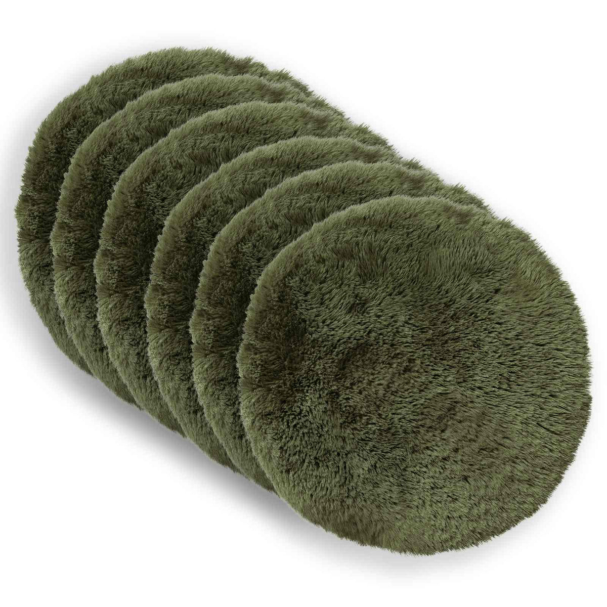 Presvlaka za jastuk 6 pcs HEERLEN Zelena Ø 40 cm PV flis
