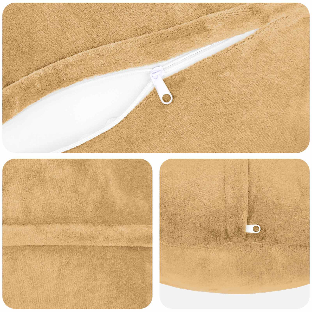 Presvlaka za jastuk 2 pcs HEERLEN Sivosmeđa Ø 40 cm Flanel