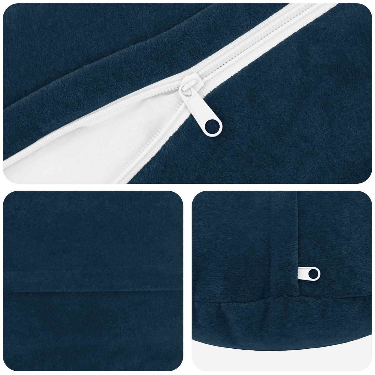 Presvlaka za jastuk 2 pcs HEERLEN Plava Ø 50 cm Mikrofibra Flis