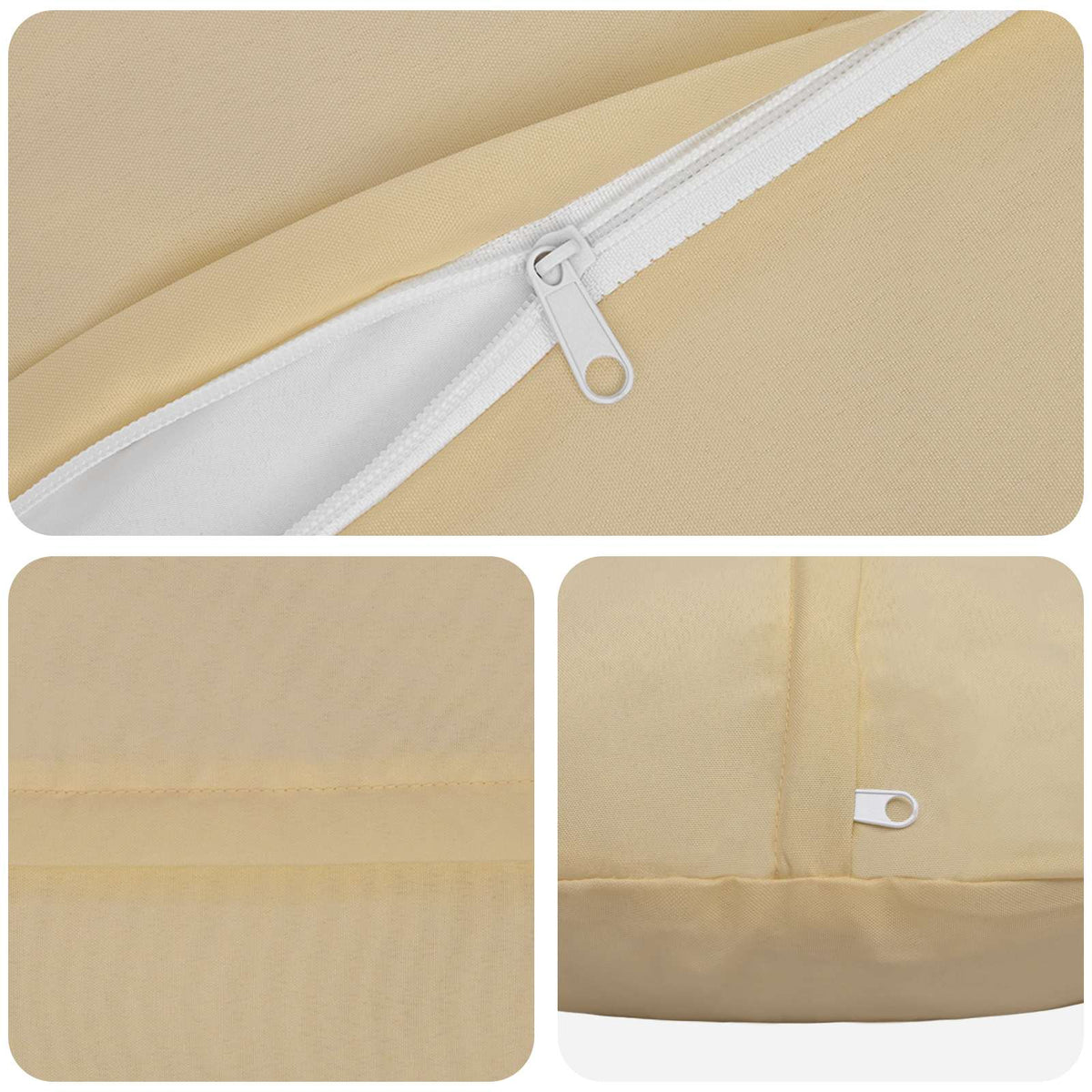 Presvlaka za jastuk 2 pcs HEERLEN Bež Ø 50 cm Poliester