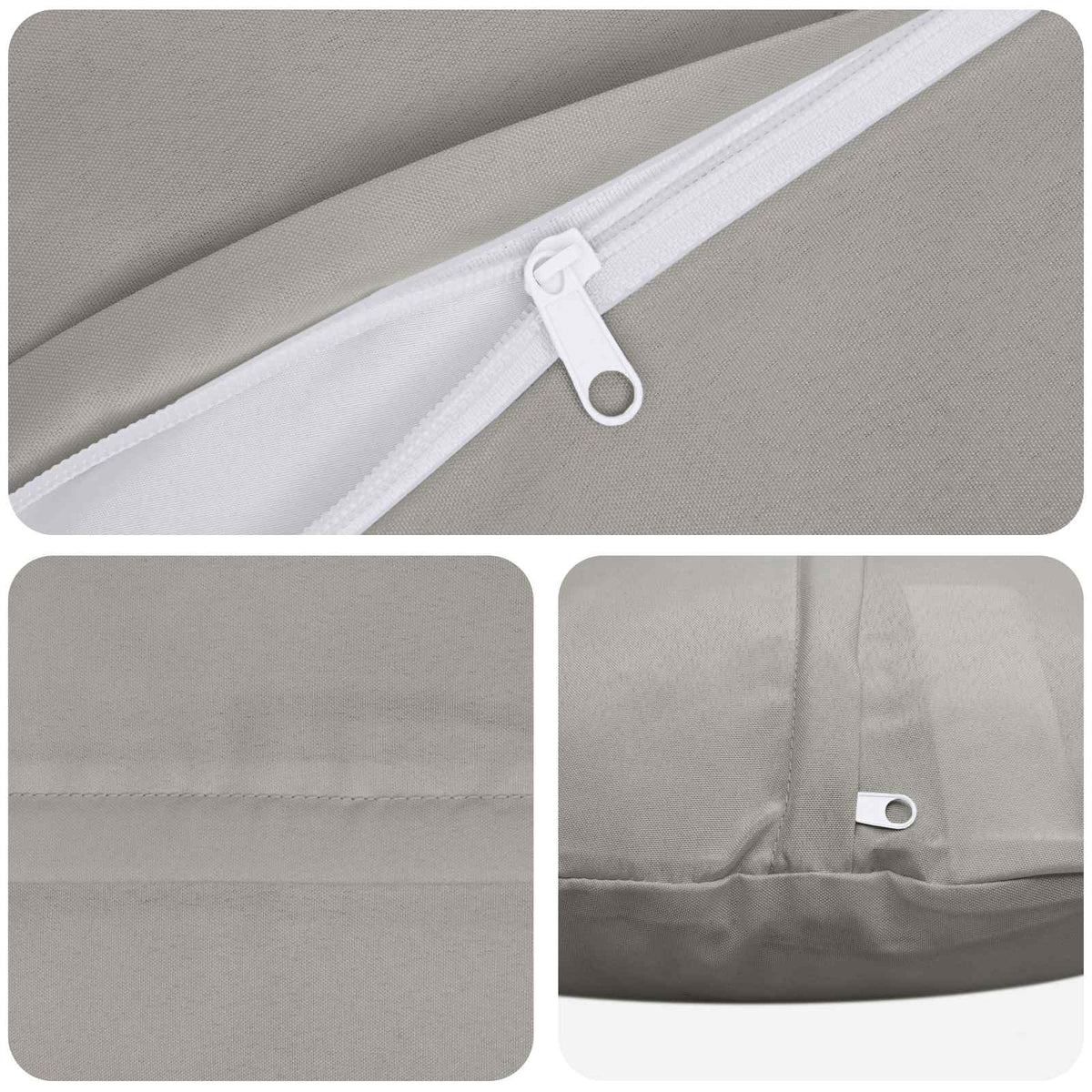 Presvlaka za jastuk 6 pcs HEERLEN Siva Ø 50 cm Poliester