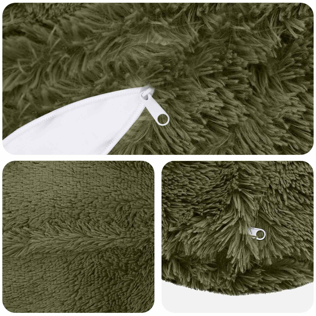 Presvlaka za jastuk 6 pcs HEERLEN Zelena Ø 50 cm PV flis