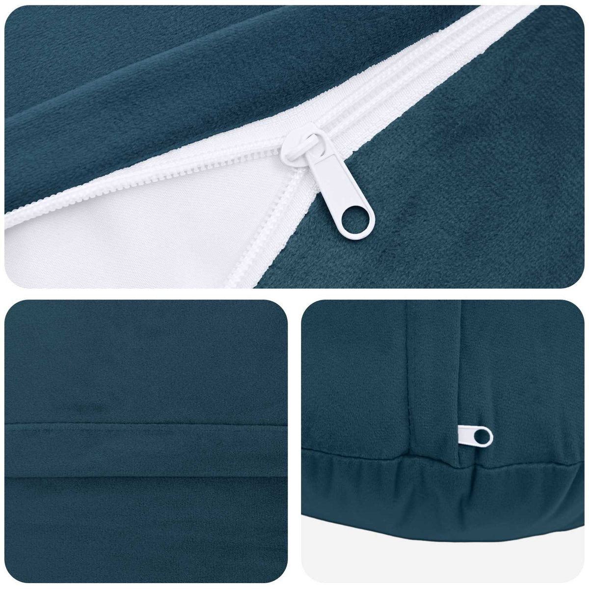 Presvlaka za jastuk 2 pcs HEERLEN Plava Ø 60 cm Baršun