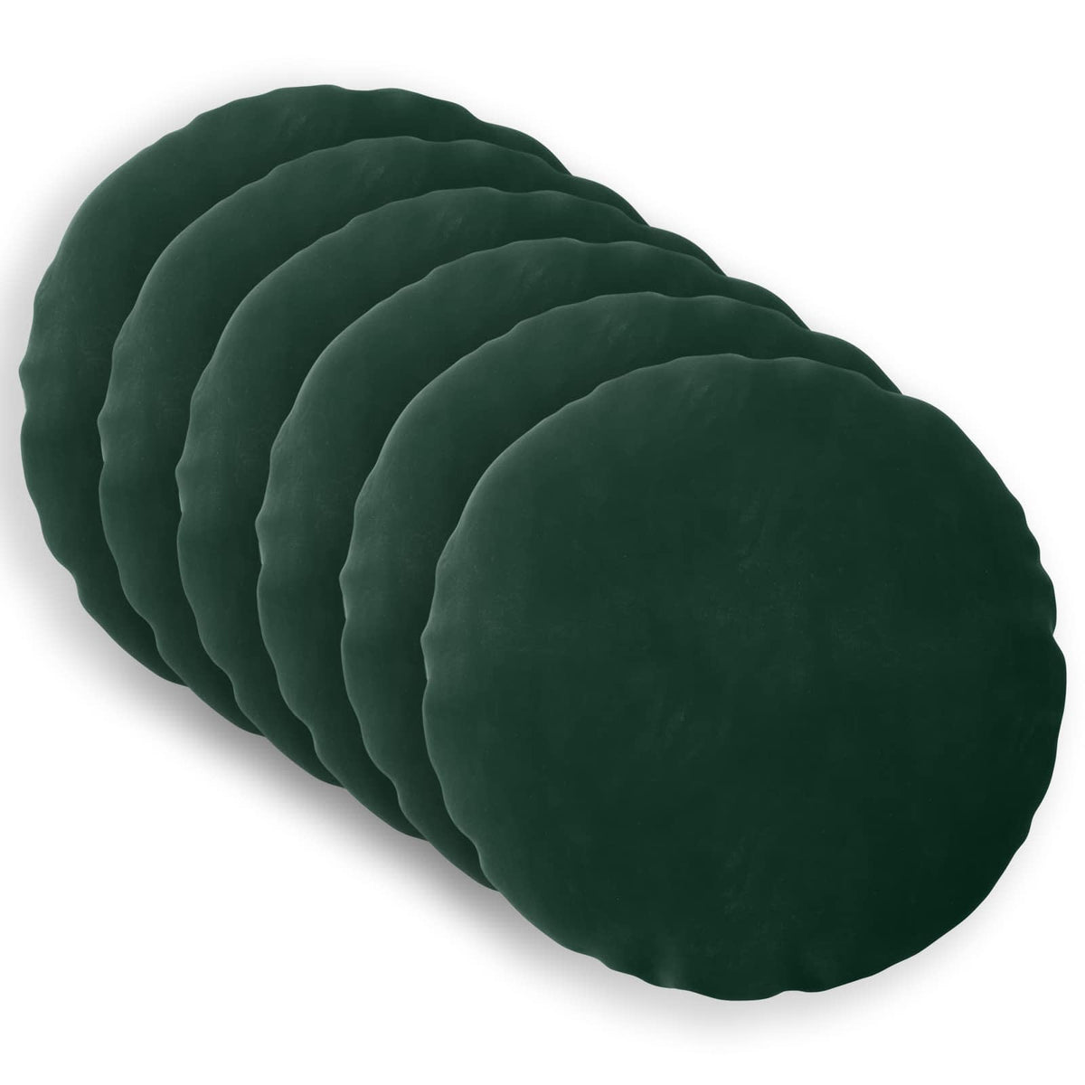Presvlaka za jastuk 6 pcs HEERLEN Tamnozelena Ø 60 cm Baršun
