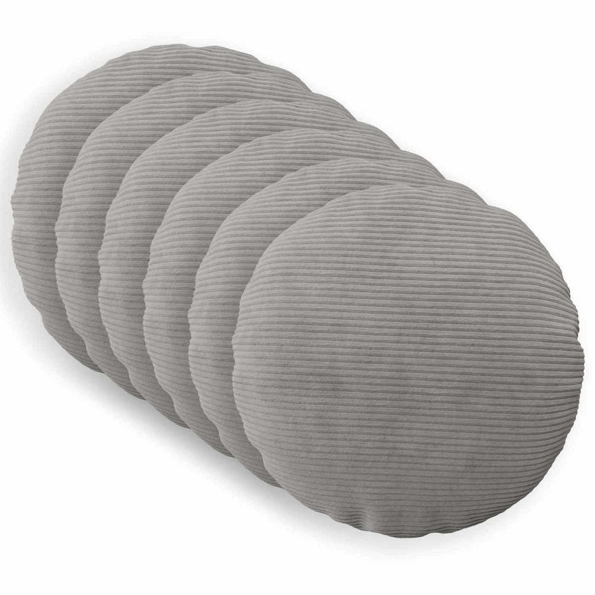 Presvlaka za jastuk 6 pcs HEERLEN Svjetlosiva Ø 60 cm Kord