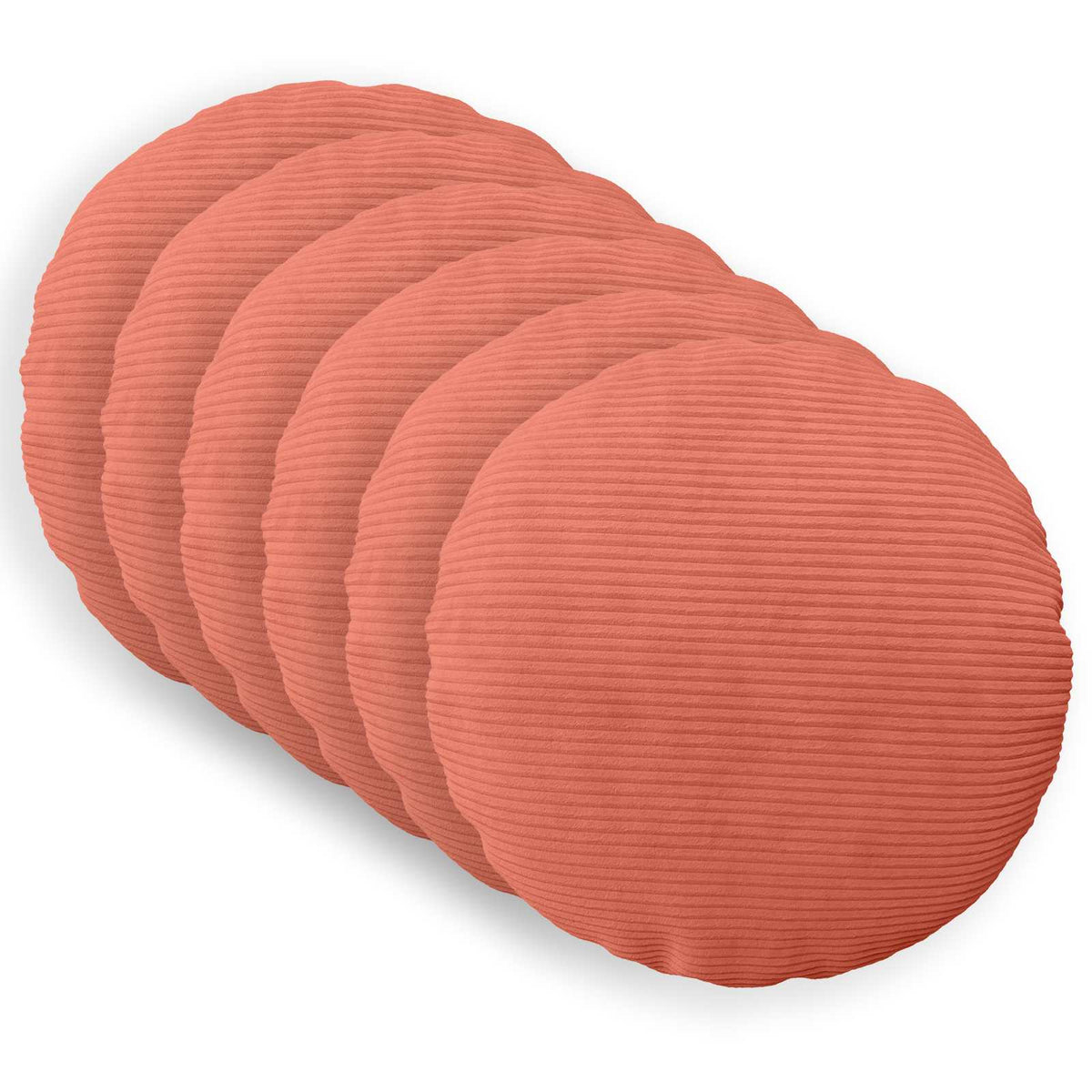 Presvlaka za jastuk 6 pcs HEERLEN Crvena narančasta Ø 60 cm