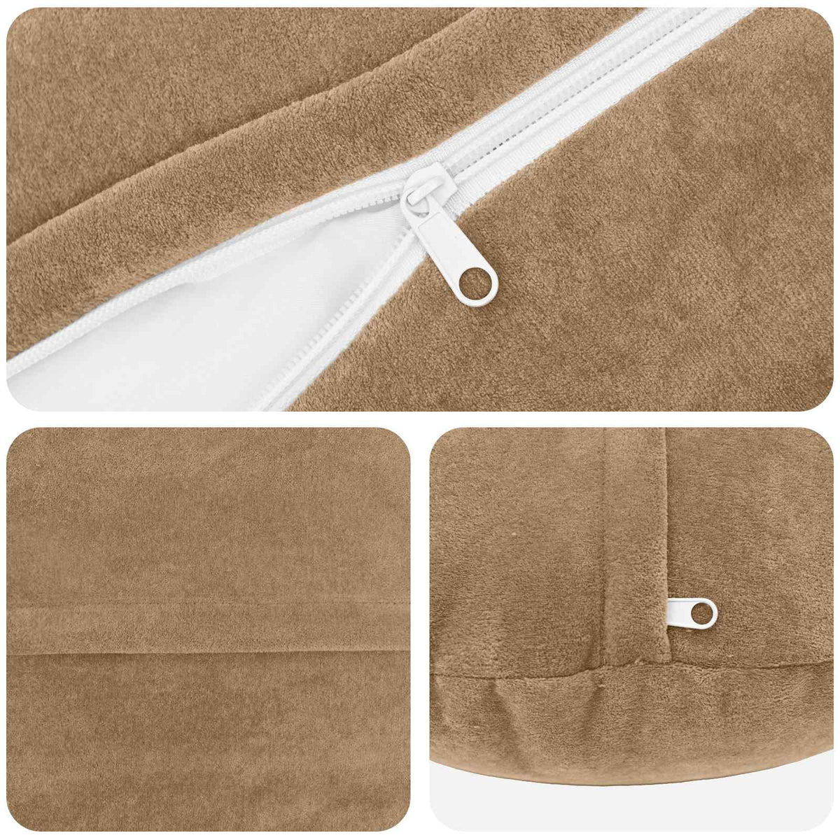 Presvlaka za jastuk 6 pcs HEERLEN Sivosmeđa Ø 60 cm