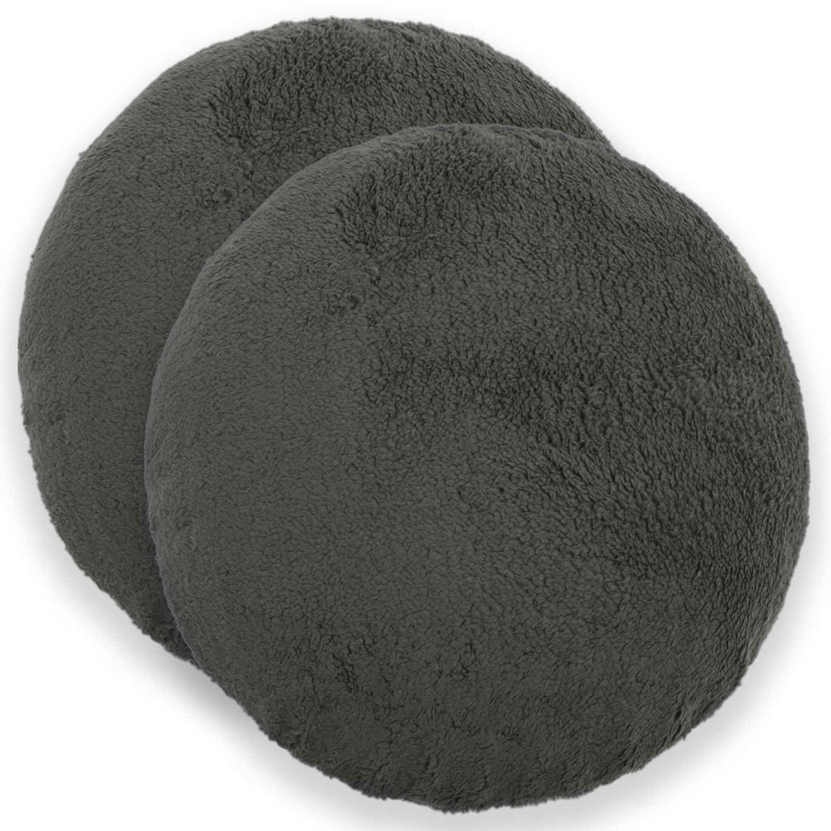 Presvlaka za jastuk 2 pcs HEERLEN Tamnosiva Ø 60 cm Bouclé