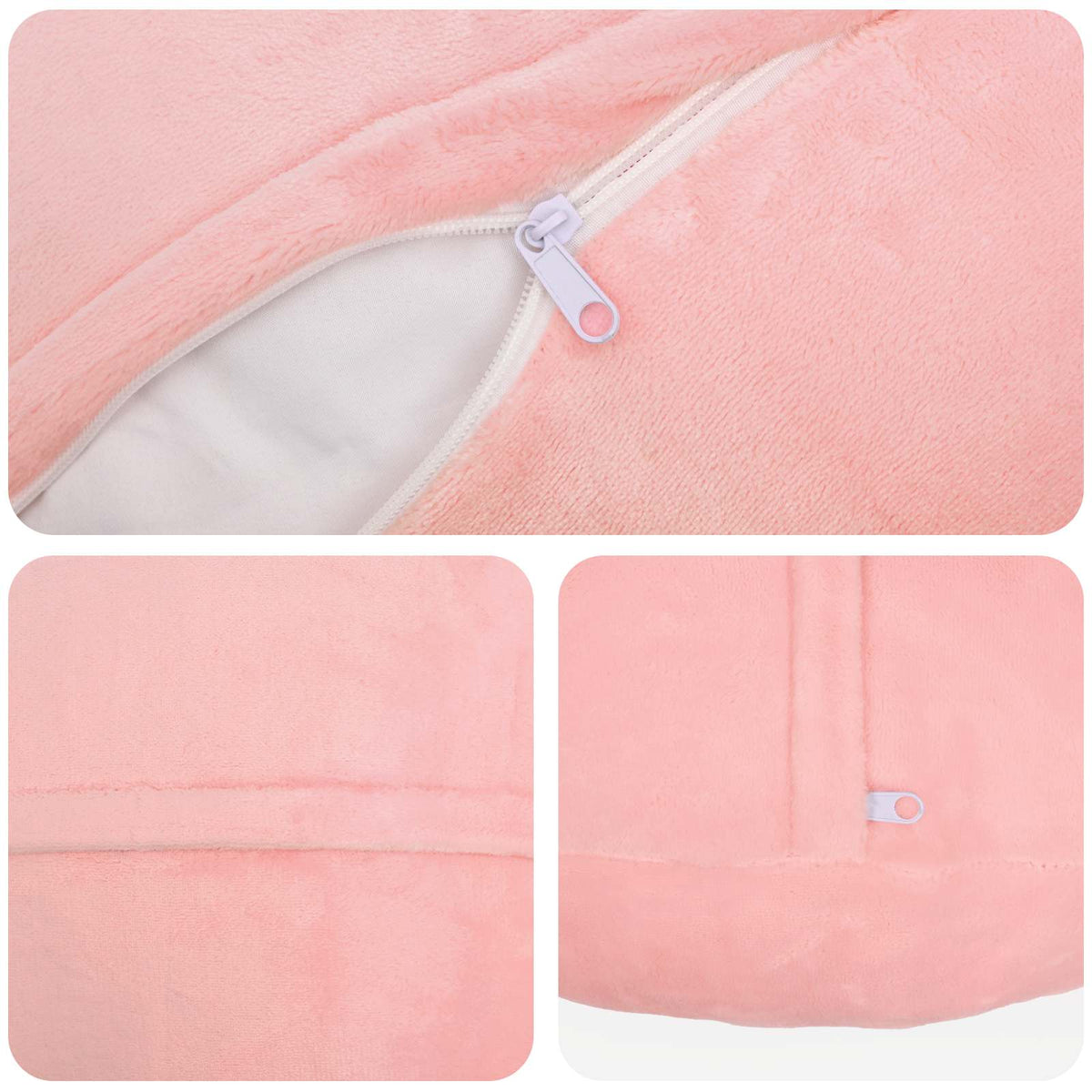 Presvlaka za jastuk 2 pcs HEERLEN Ružičasta Ø 60 cm Flanel