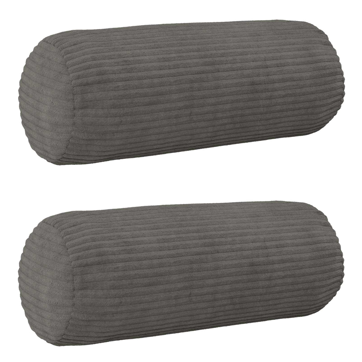 Presvlaka za jastuk 2 pcs HEERLEN Tamnosiva Ø 15 x 40 cm Kord