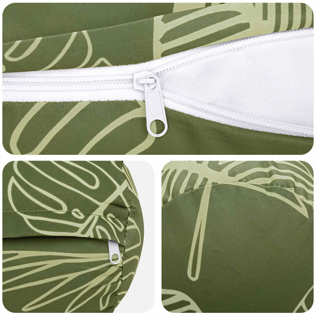 Presvlaka za jastuk 6 pcs HEERLEN Dizajn lista Ø 15 x 40 cm