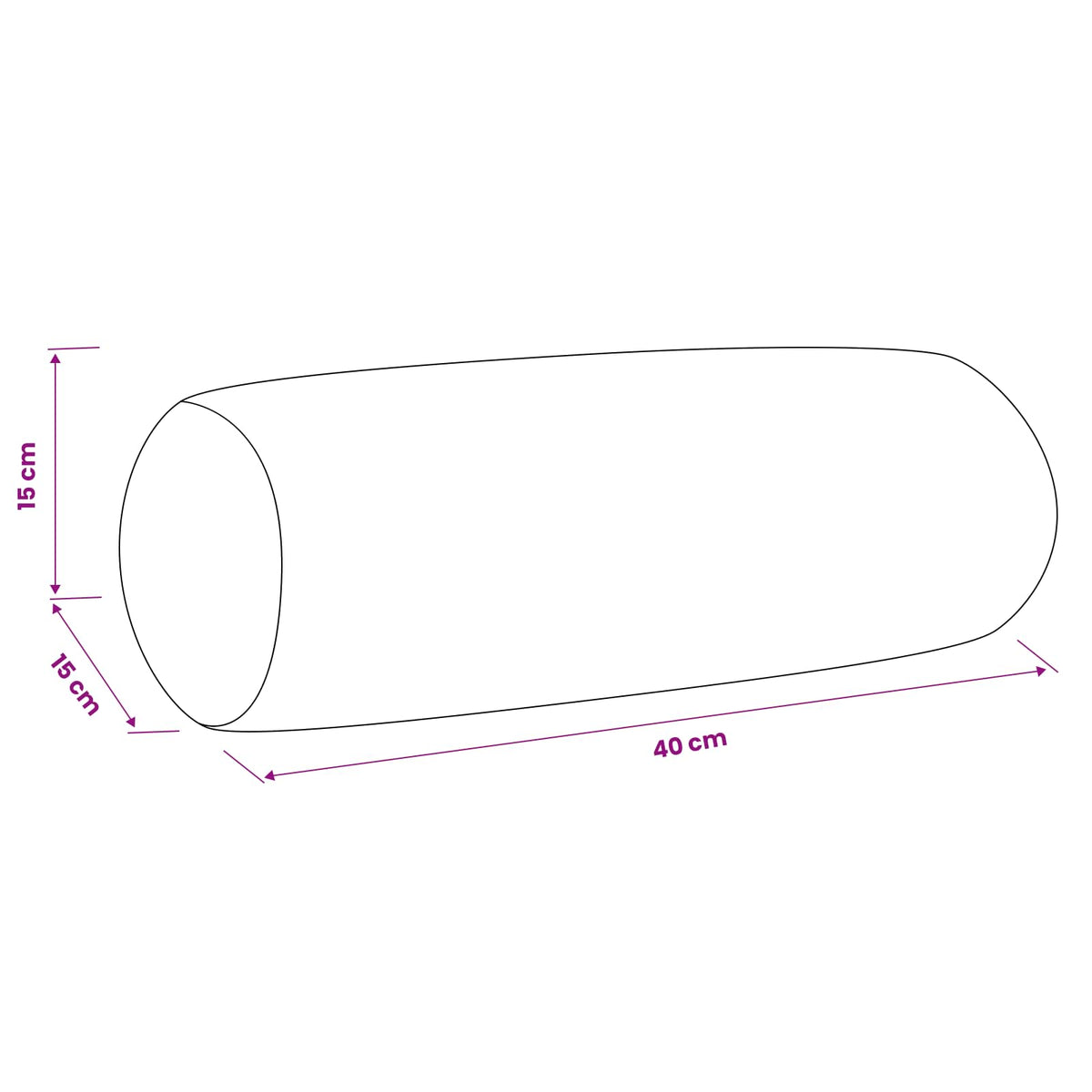 Presvlaka za jastuk 6 pcs HEERLEN Tamnosiva Ø 15 x 40 cm Bouclé