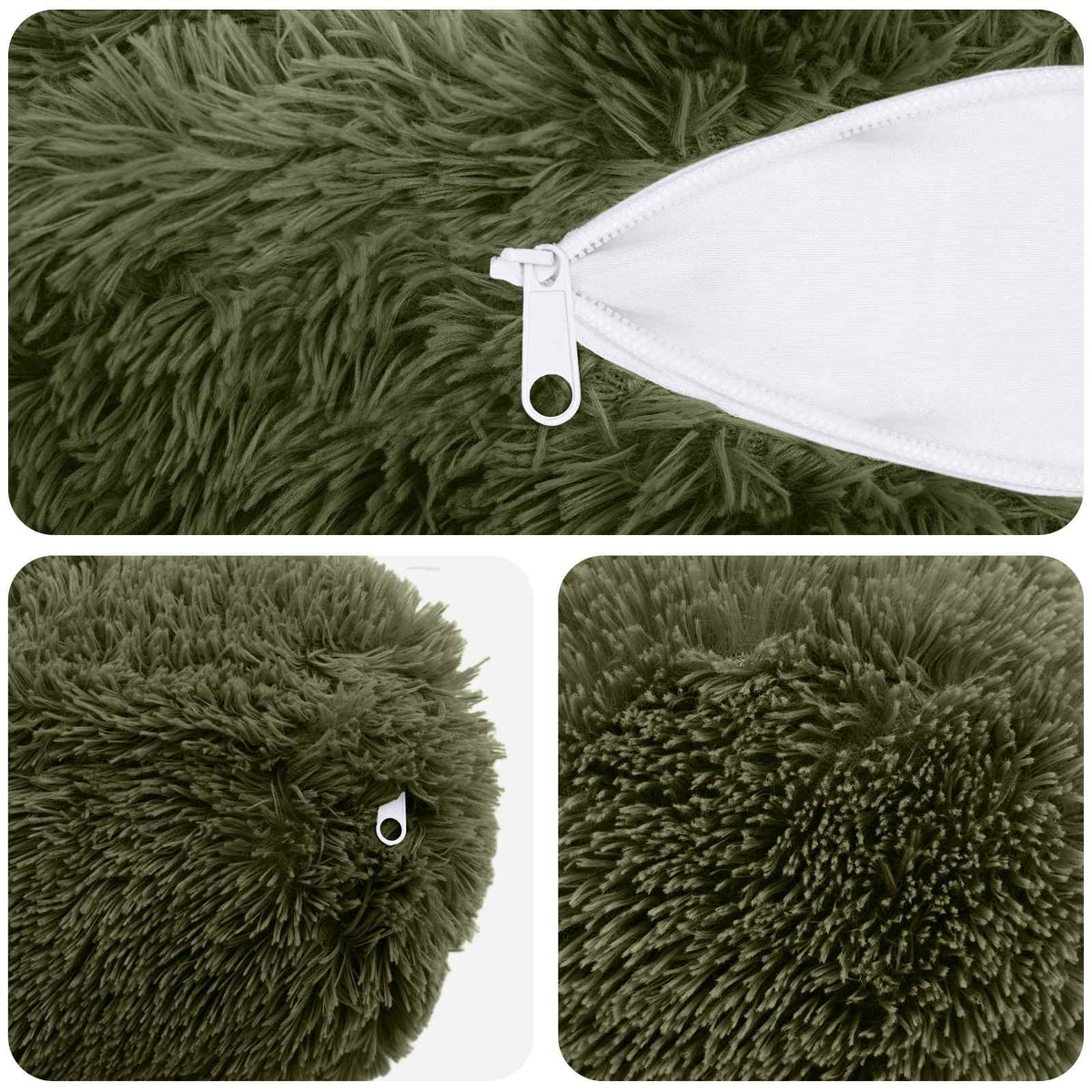 Presvlaka za jastuk 6 pcs HEERLEN Zelena Ø 15 x 40 cm PV flis