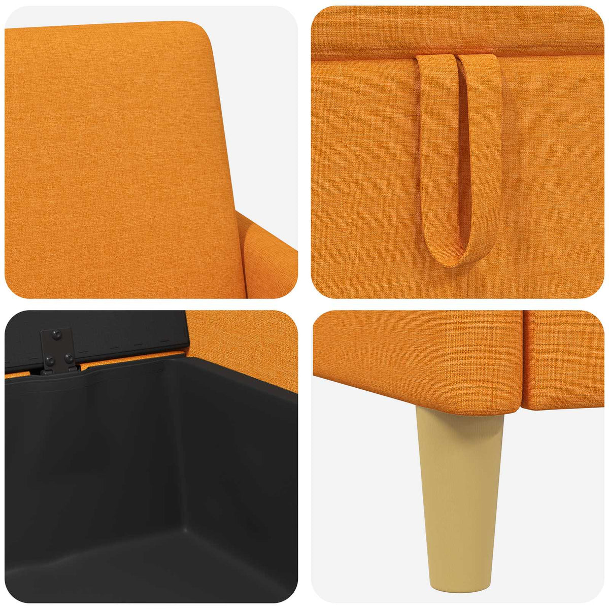 Set sofe s pohranom 2 pcs Tamno žuta Poliester
