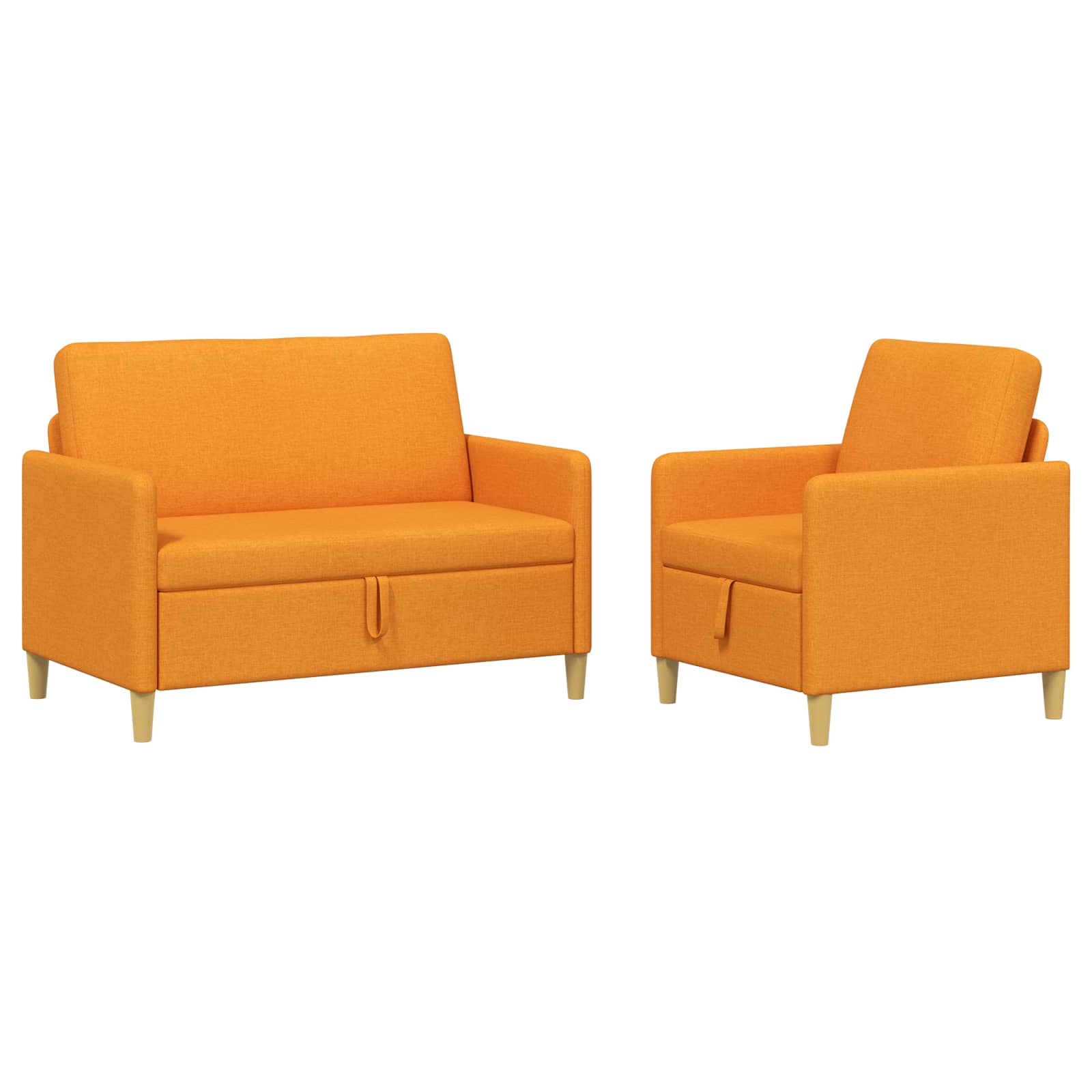 Set sofe s pohranom 2 pcs Tamno žuta Poliester
