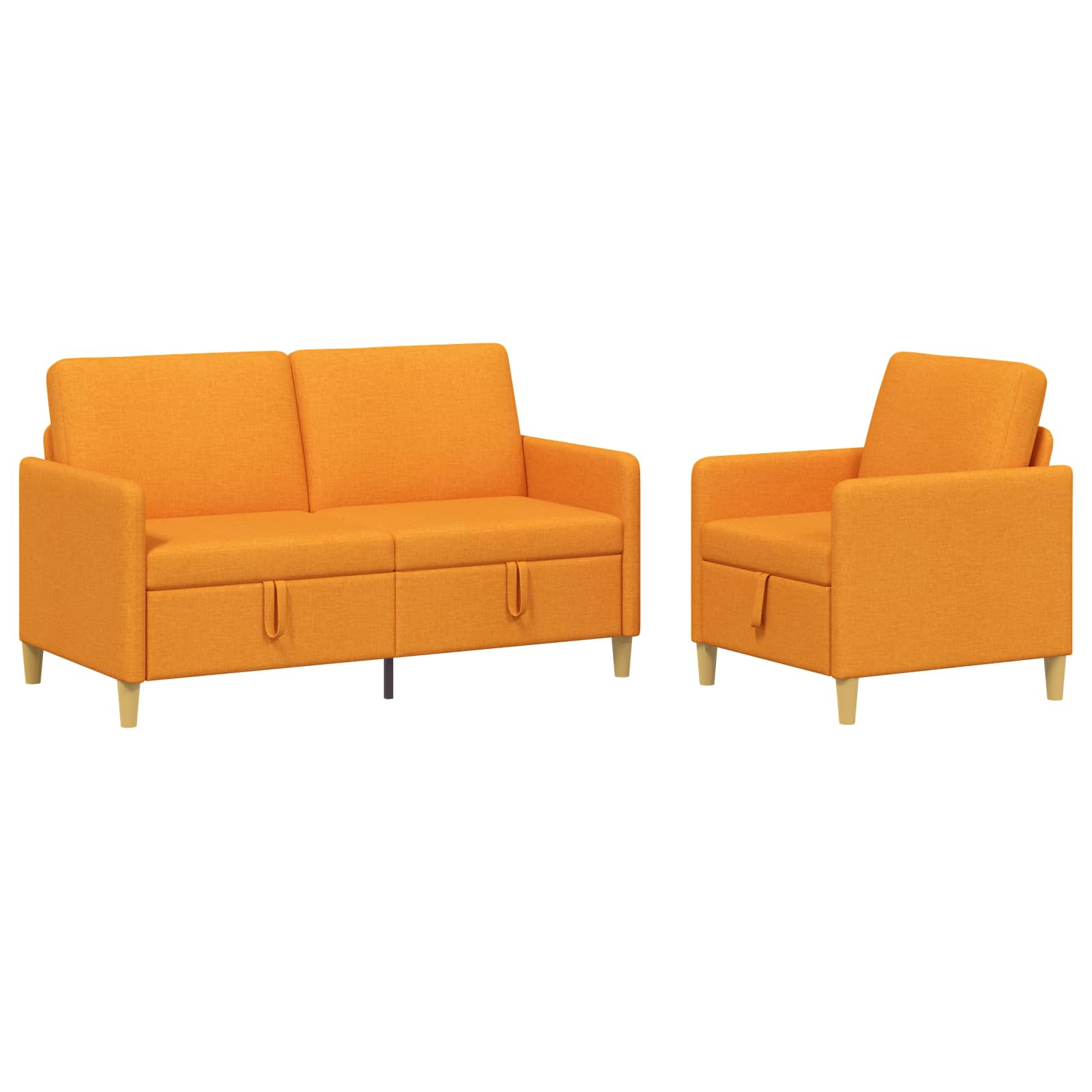 Set sofe s pohranom 2 pcs Tamno žuta Poliester