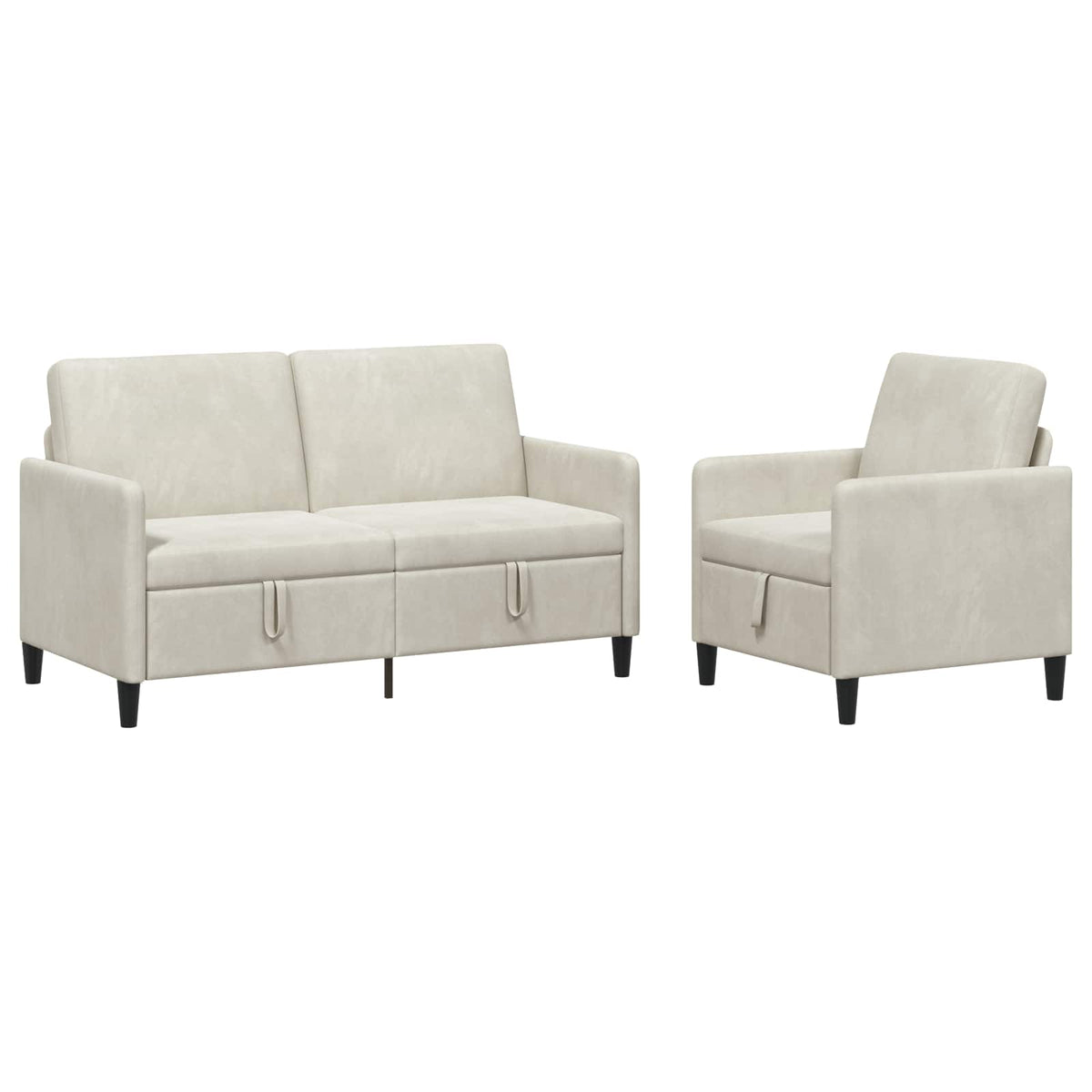 Set sofe s pohranom 2 kom. Krem Poliester 152 x 78 x 87 cm