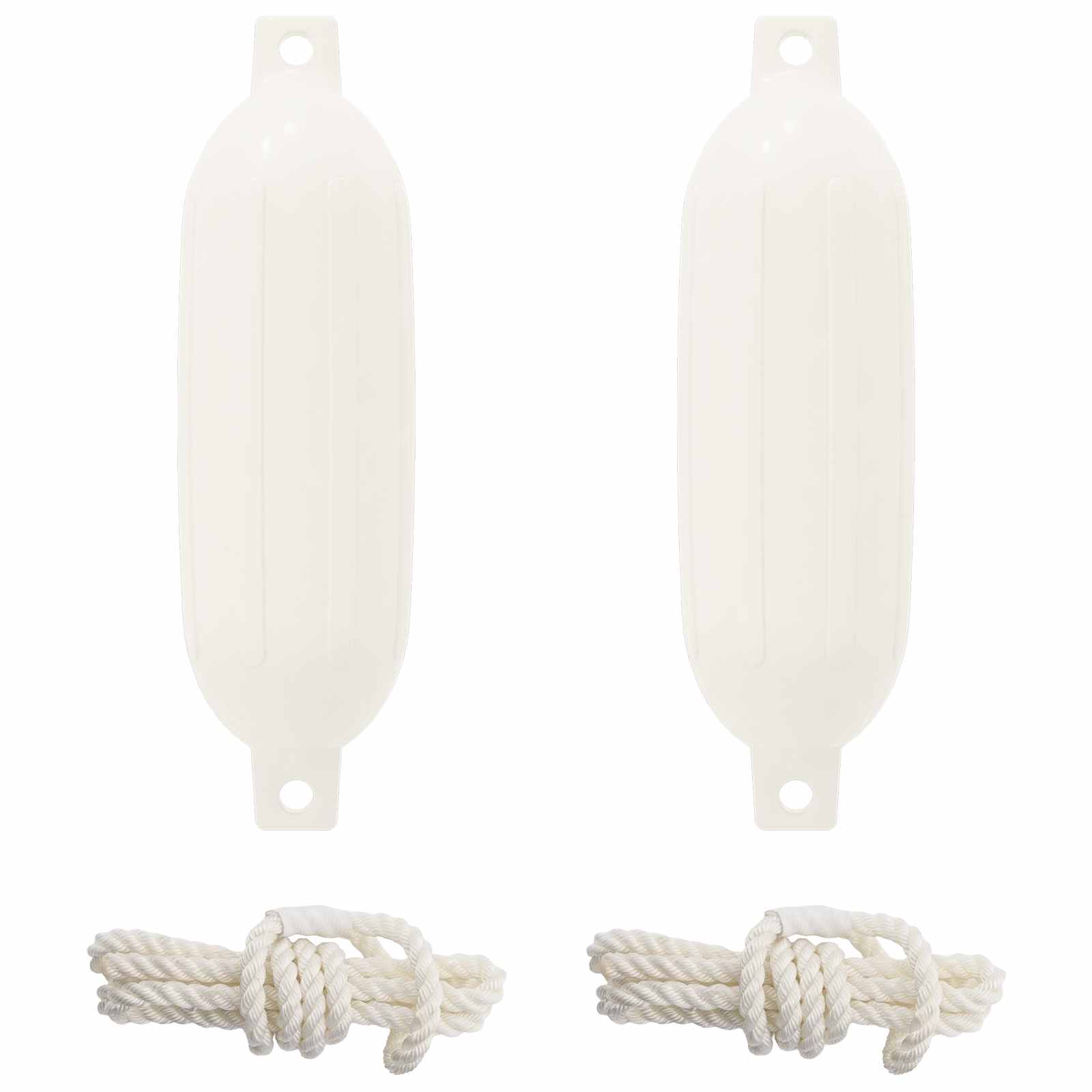 Odbojnici za čamce 2 kom. Ø 11 x 40 cm Bijela PVC