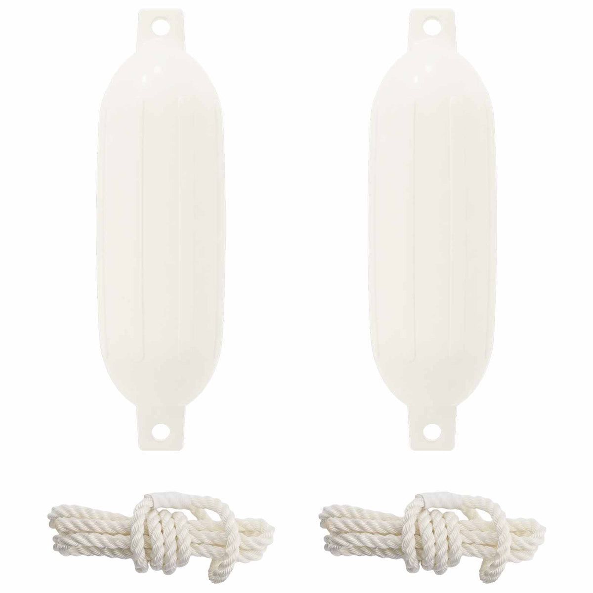 Odbojnici za čamce 2 kom. Ø 14 x 50 cm Bijela PVC