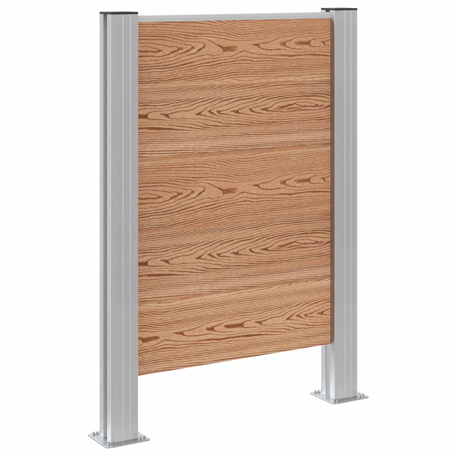 Ograda za kante za smeće Smeđa 85 x 12 x 115 cm Aluminij i WPC
