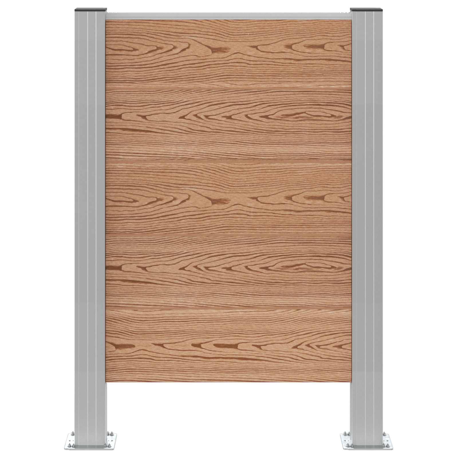 Ograda za kante za smeće Smeđa 85 x 12 x 115 cm Aluminij i WPC