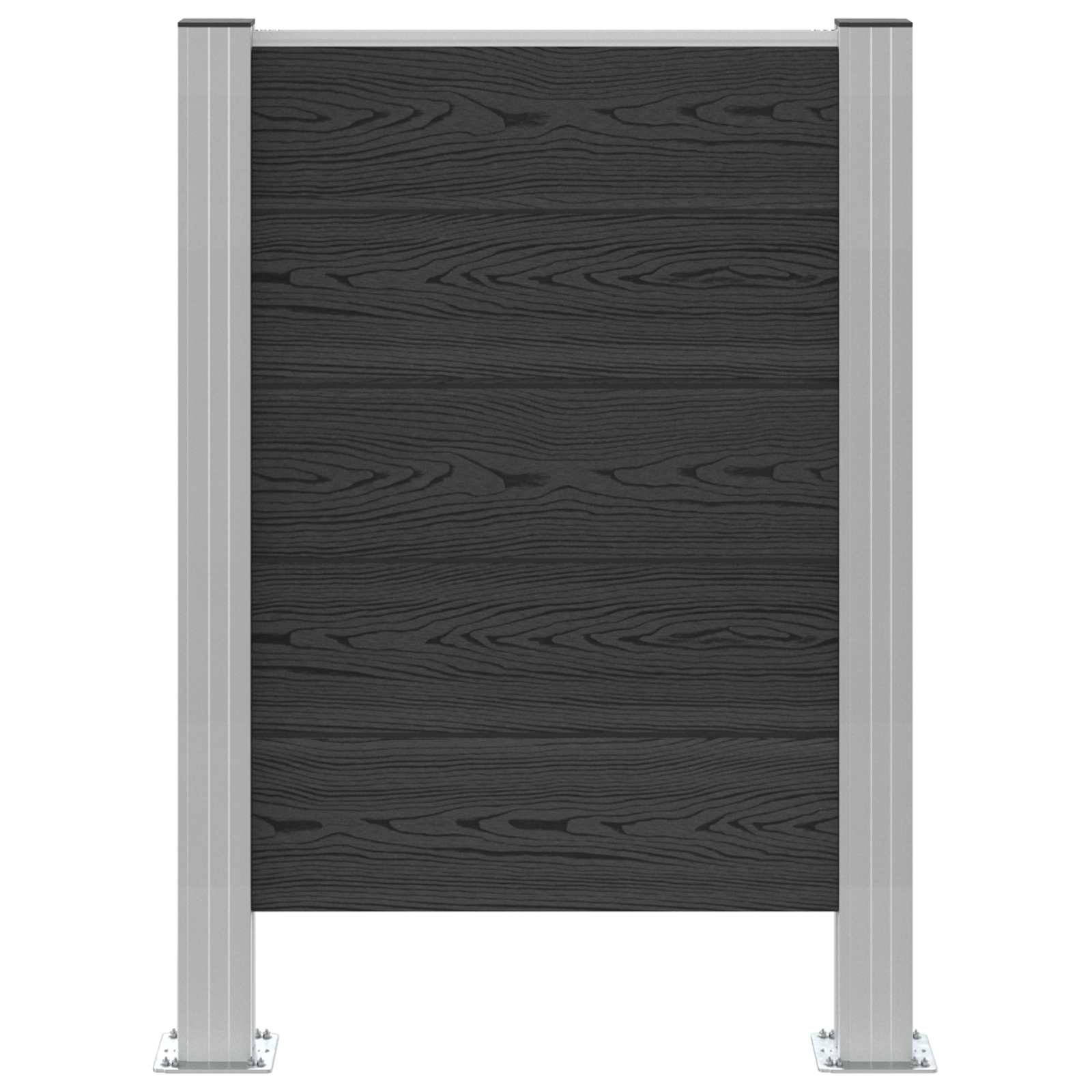 Ograda za kante za smeće Siva 85 x 12 x 115 cm Aluminij i WPC