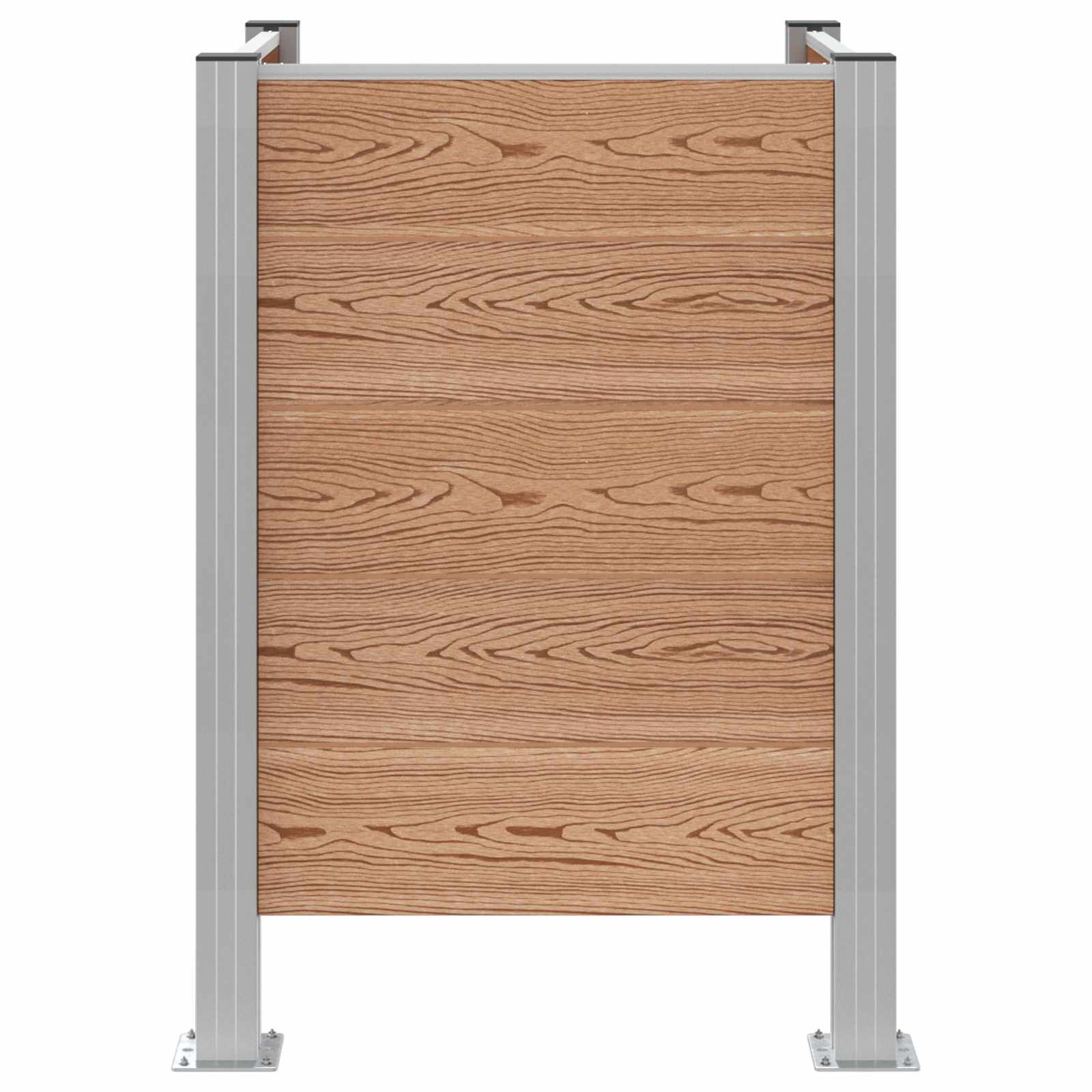Ograda za kante za smeće Smeđa 85 x 85 x 115 cm Aluminij i WPC