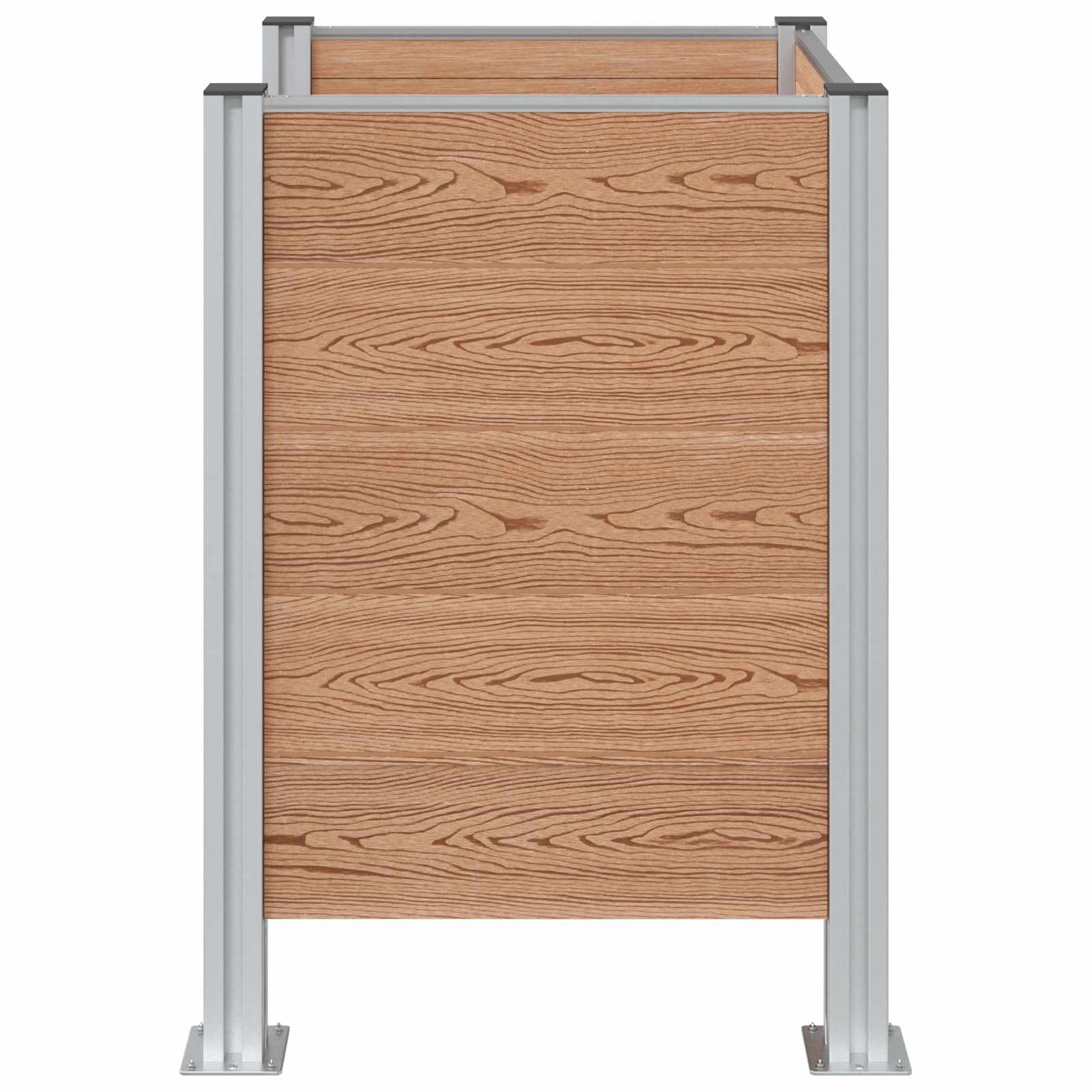 Ograda za kante za smeće Smeđa 85 x 85 x 115 cm Aluminij i WPC