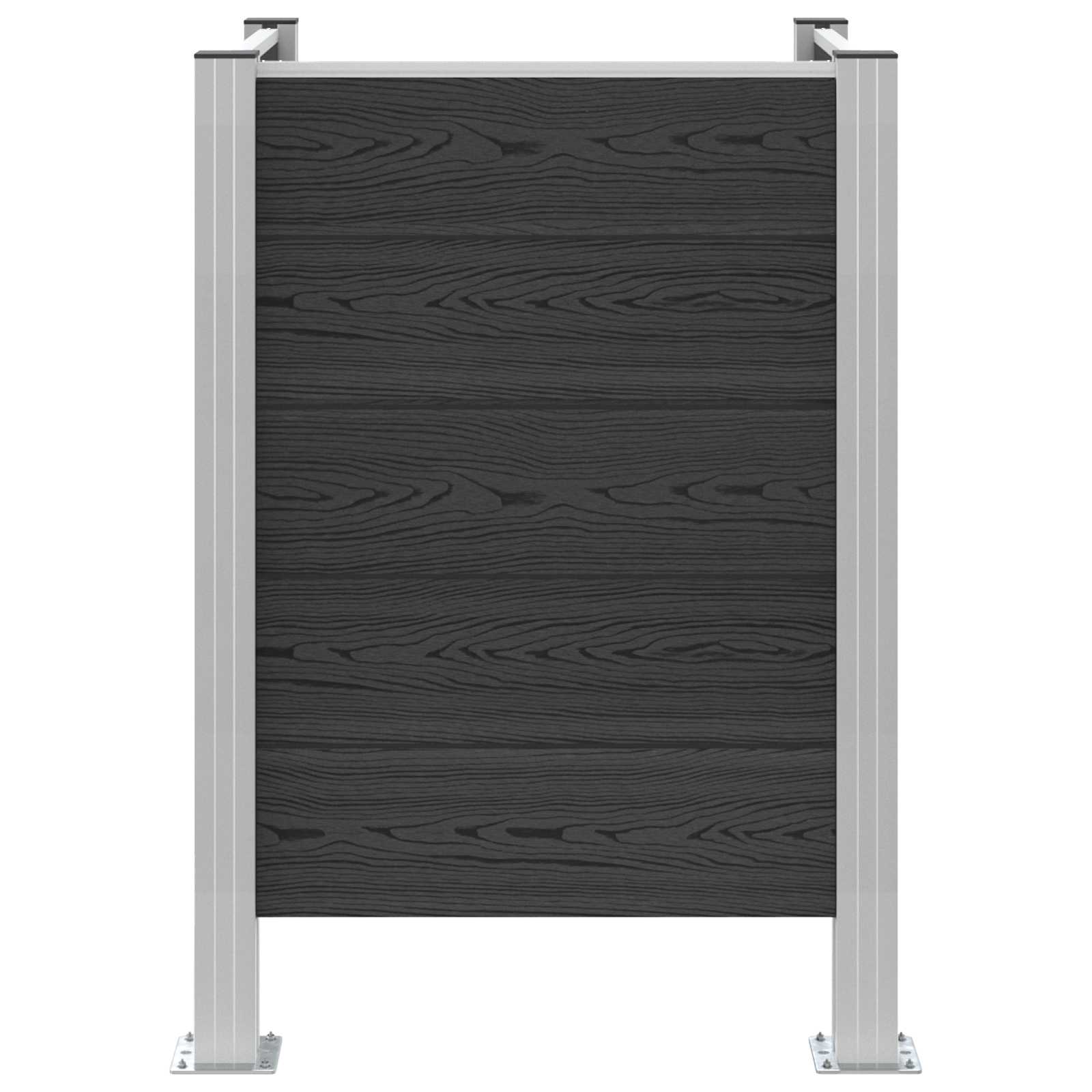 Ograda za kante za smeće Siva 85 x 85 x 115 cm Aluminij i WPC