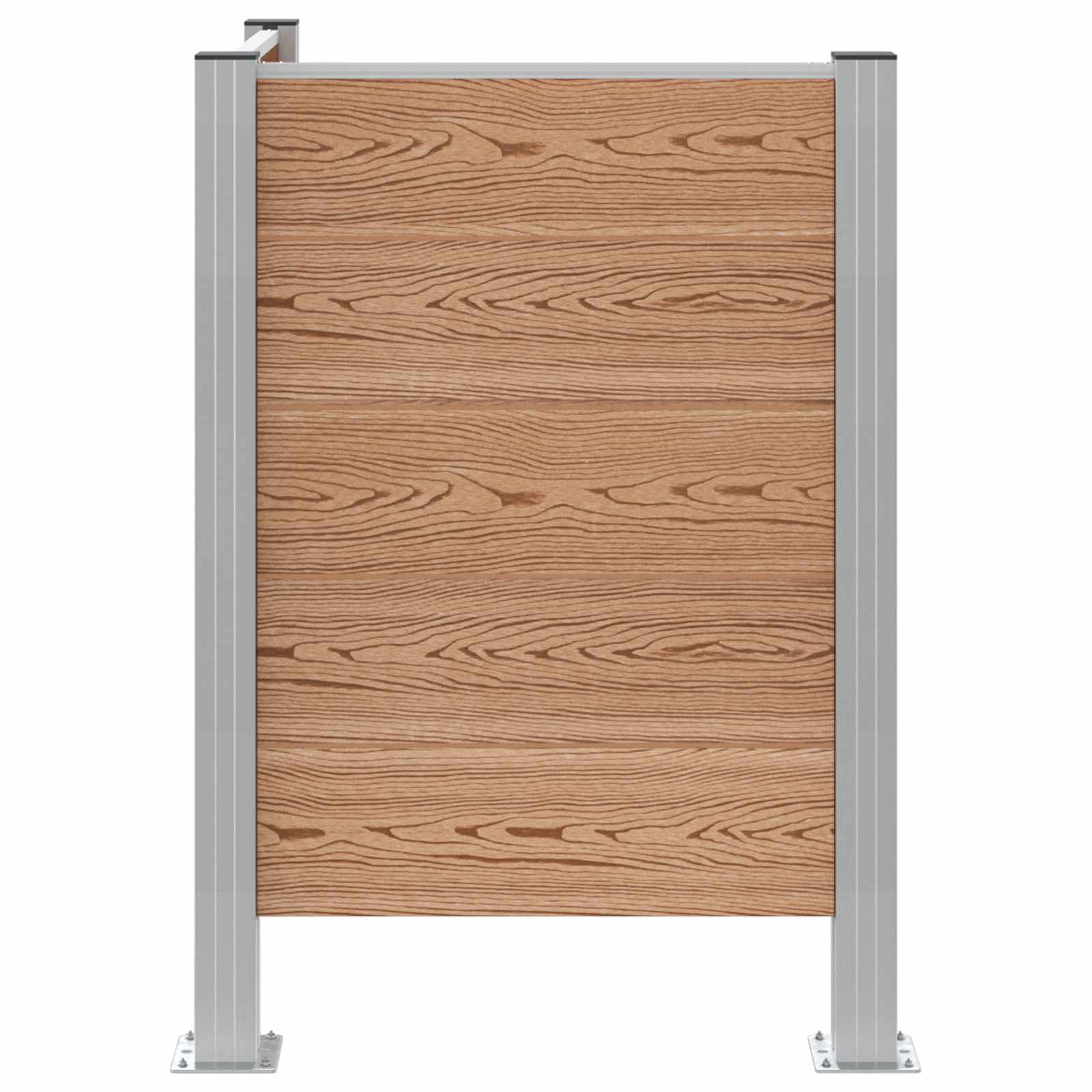 Ograda za kante za smeće Smeđa 85 x 85 x 115 cm Aluminij i WPC