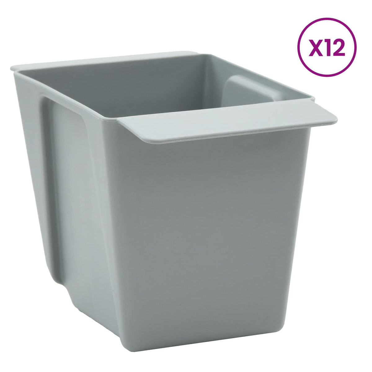 Kutije za cvijeće za Euro palete 12 pcs Svjetlosiva