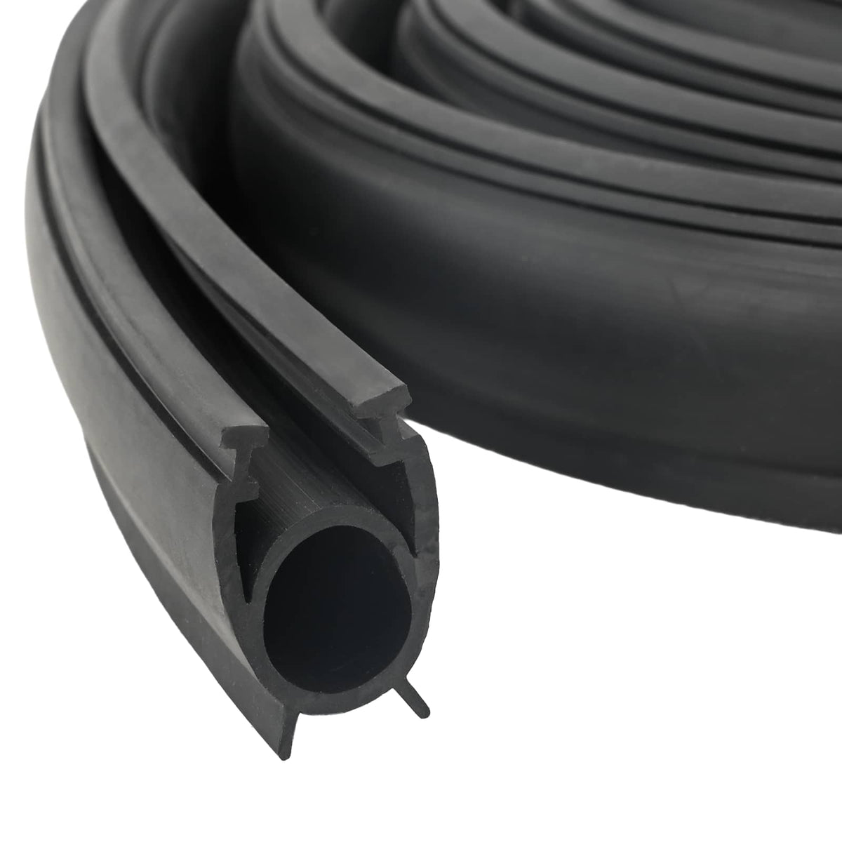 Brtva za garažna vrata Crna 41 x 33 mm 4,5 m PVC