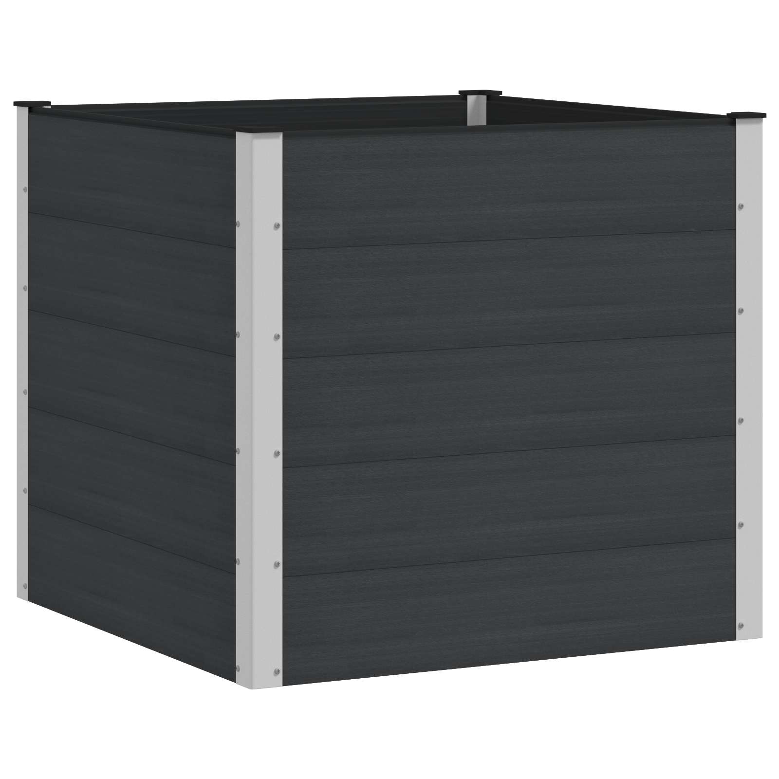 Povišena vrtna gredica Crna 100 x 100 x 91 cm
