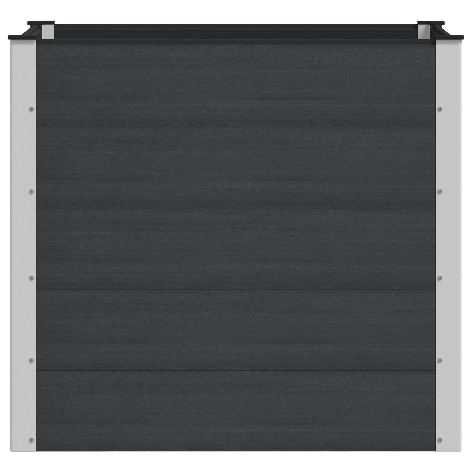 Povišena vrtna gredica Crna 100 x 100 x 91 cm