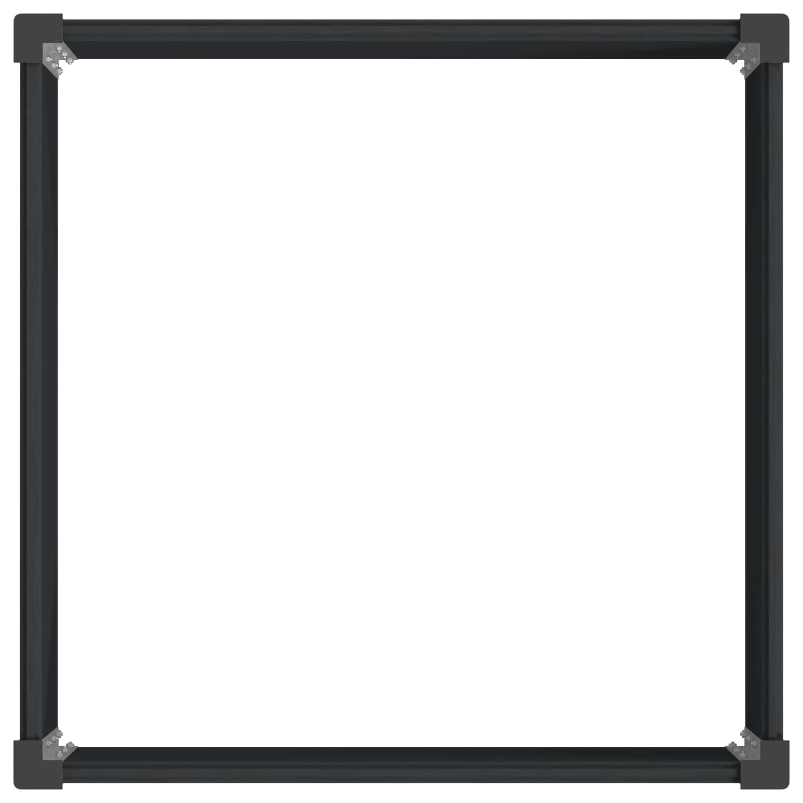 Povišena vrtna gredica Crna 100 x 100 x 91 cm