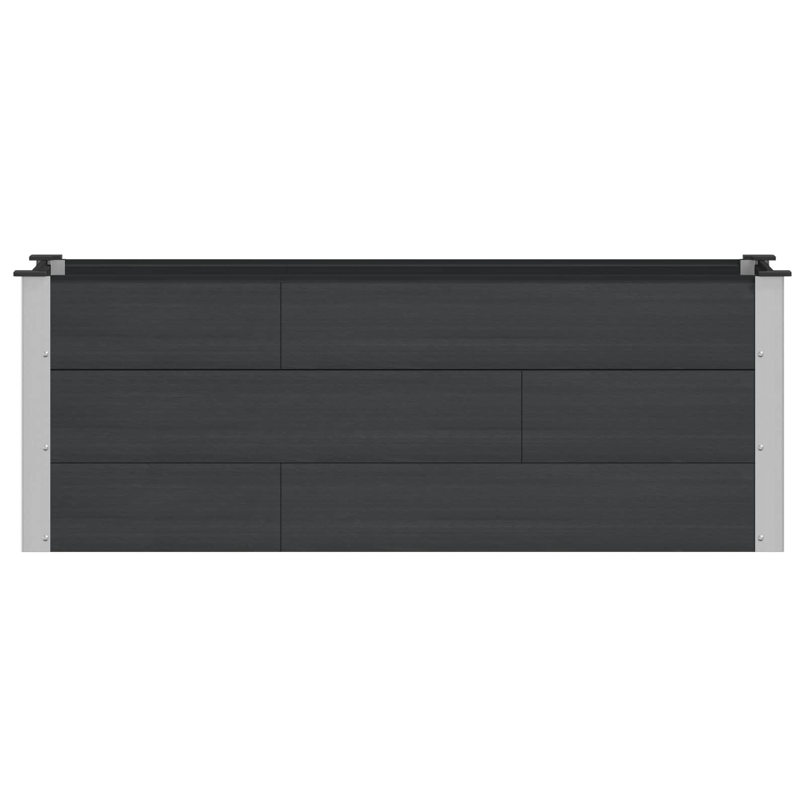 Povišena vrtna gredica Crna 150 x 50 x 54 cm