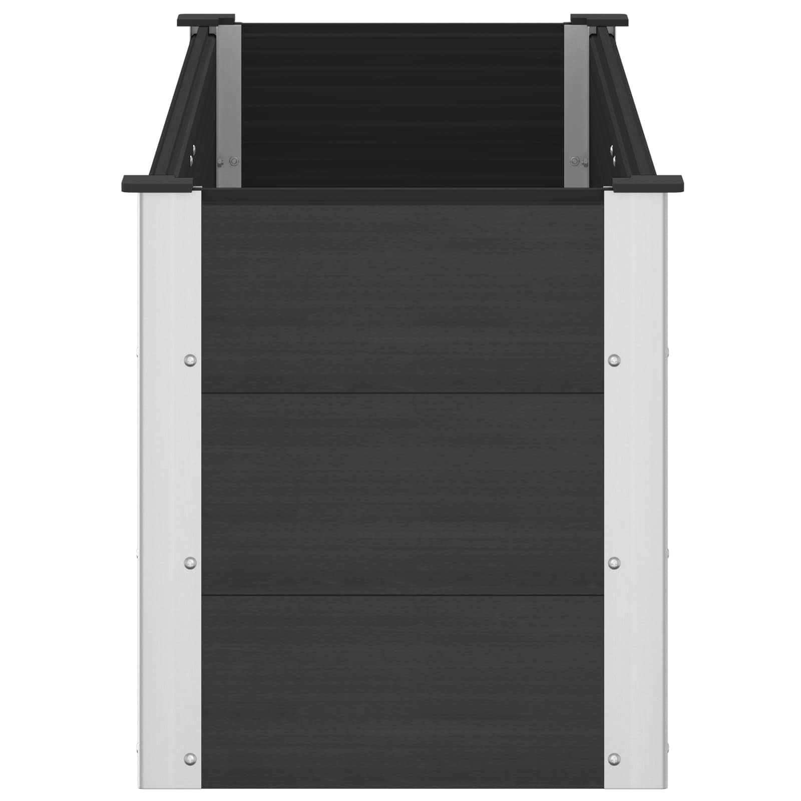 Povišena vrtna gredica Crna 150 x 50 x 54 cm
