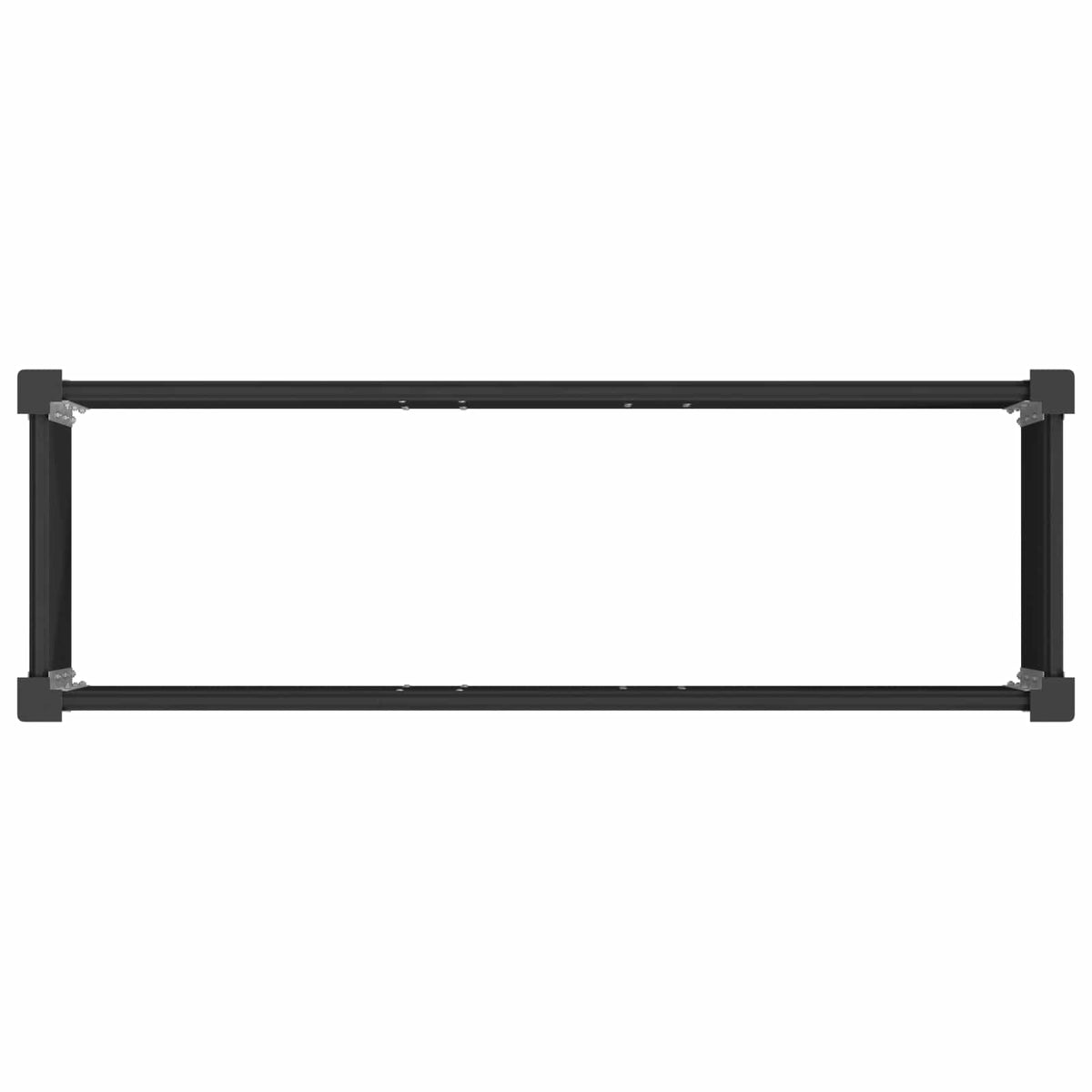 Povišena vrtna gredica Crna 150 x 50 x 54 cm