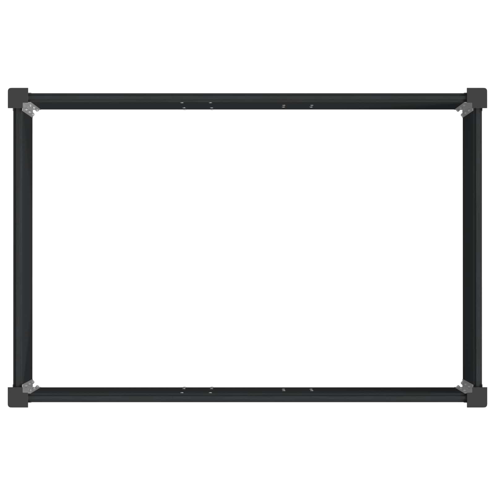 Povišena vrtna gredica Crna 150 x 100 x 54 cm