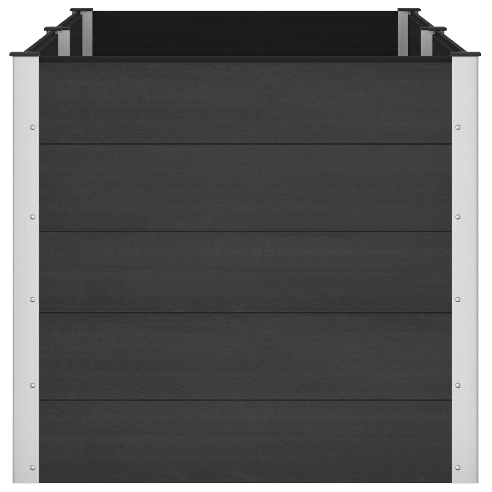 Povišena vrtna gredica Crna 200 x 100 x 91 cm