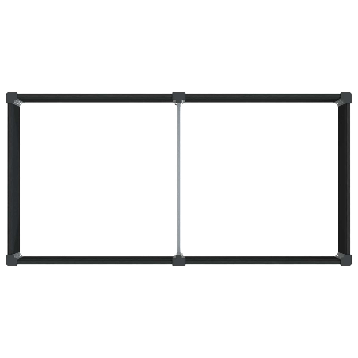 Povišena vrtna gredica Crna 200 x 100 x 91 cm