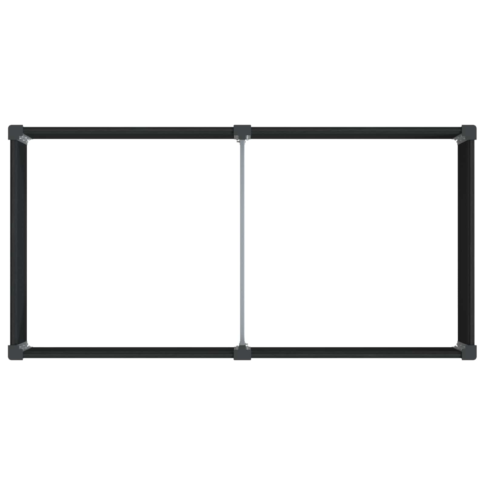 Povišena vrtna gredica Crna 200 x 100 x 91 cm