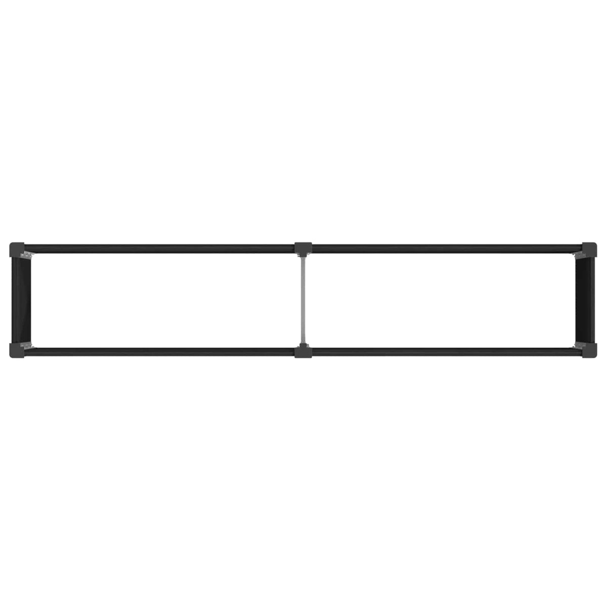 Povišena vrtna gredica Crna 250 x 50 x 54 cm