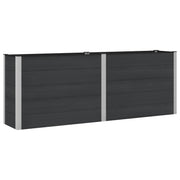 Povišena vrtna gredica Crna 250 x 50 x 91 cm