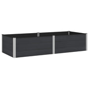 Povišena vrtna gredica Crna 250 x 100 x 54 cm